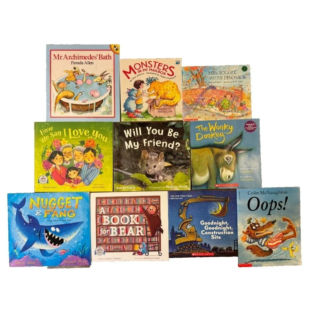 Childrens Picture Story Books Lot Read Alouds Classroom Home‎ School Modern